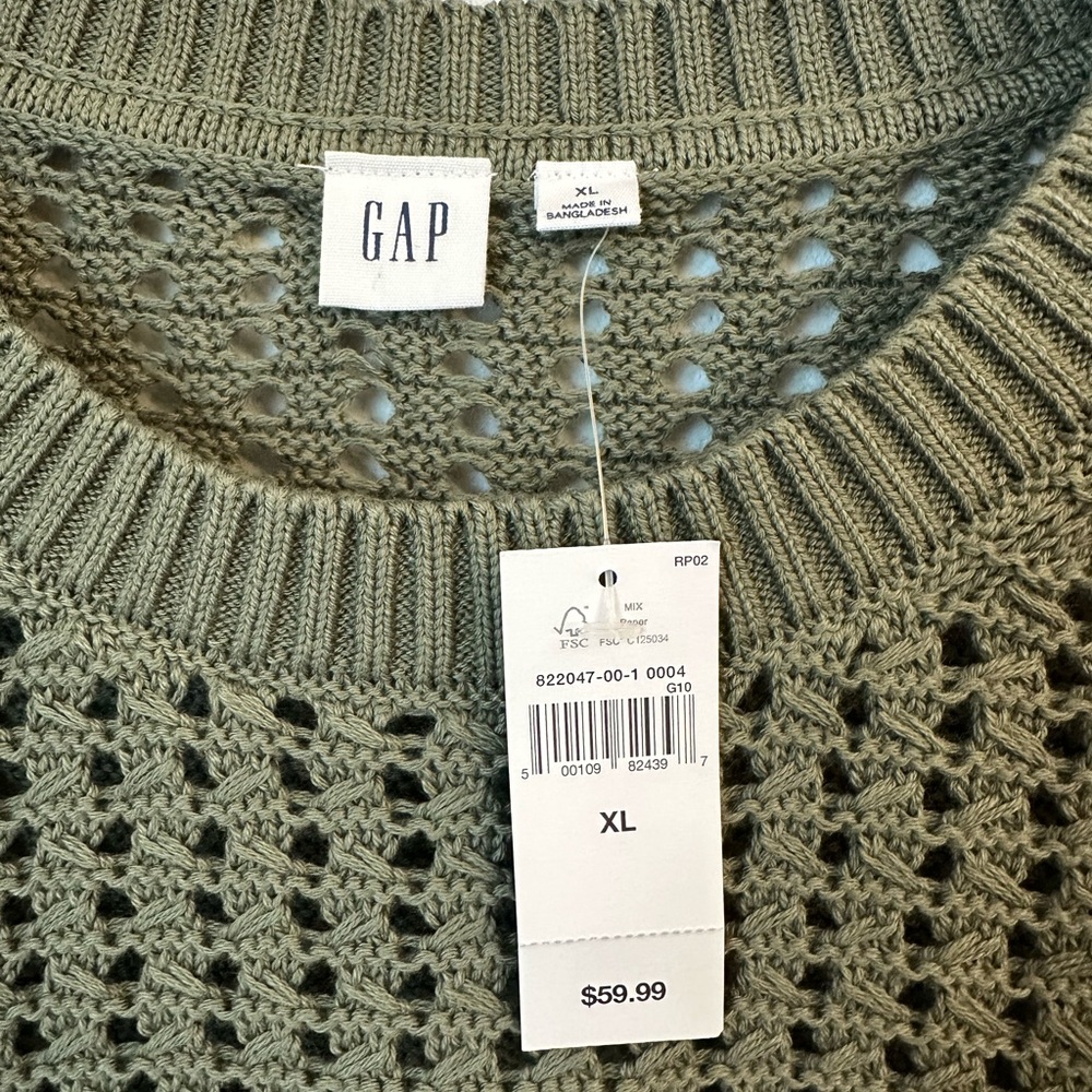 ☀️ New! GAP Crochet Crewneck Sweater - Picture 3 of 13